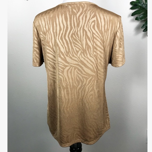 Jaclyn Smith Zebra Print Top A71 - Picture 4 of 6